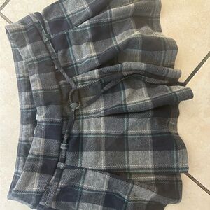 Plaid Skirt with Tie Waist